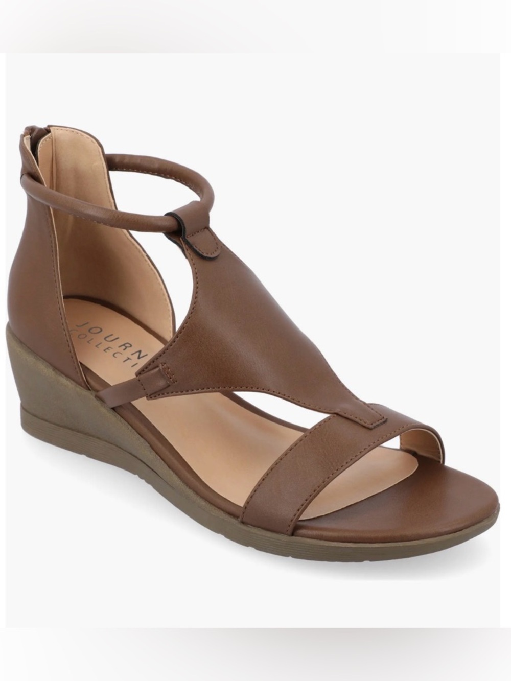 Like New Journee Collection "Trayle" Brown Sandals Size 9